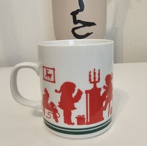 Vintage 1984 Avon "Santa & Elves" silhouette Mug